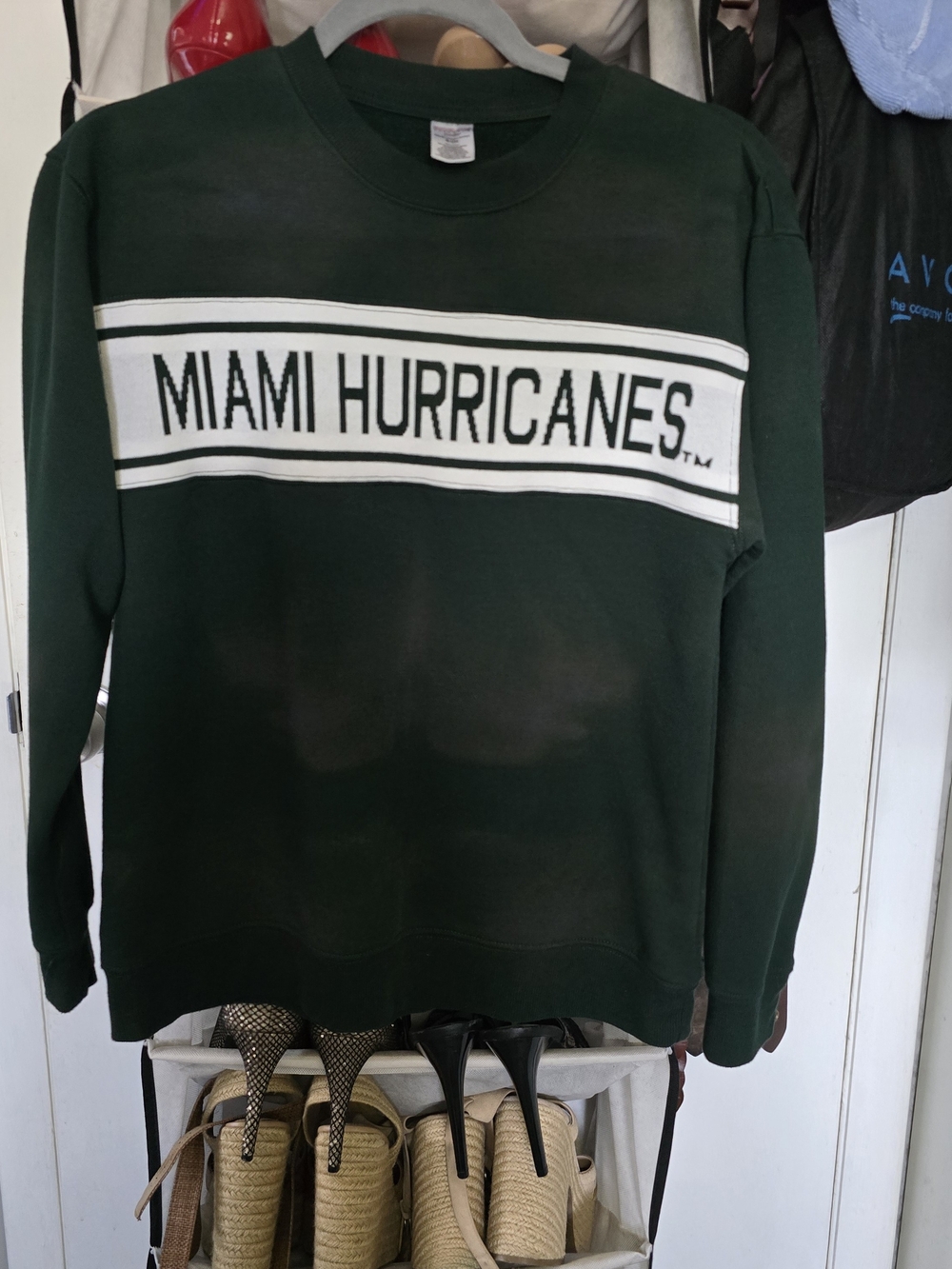 Miami Hurricanes Women's Dark Green Crewneck Sweatshirt